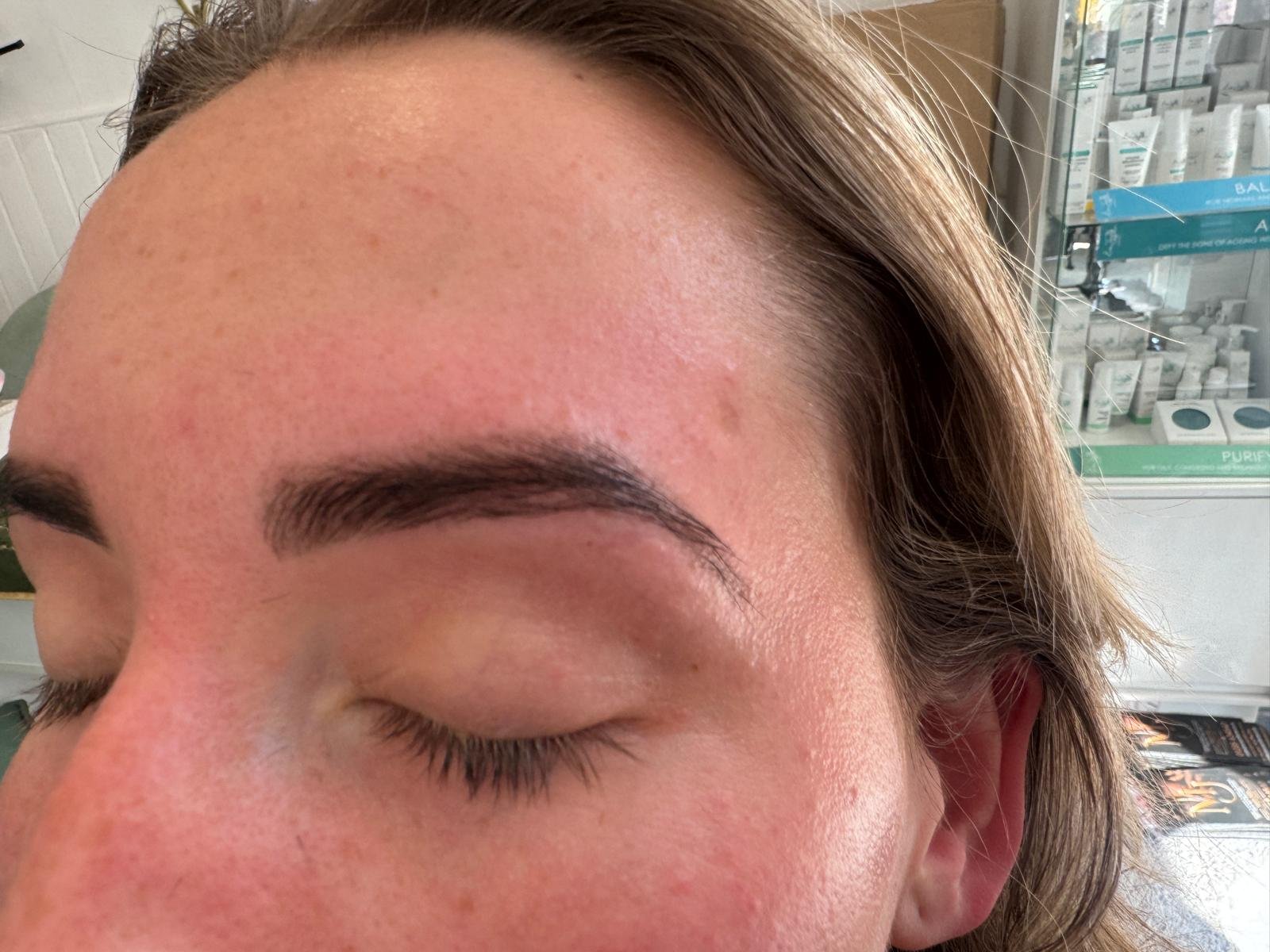 Brow treatment result at MJ Beauty & Brows